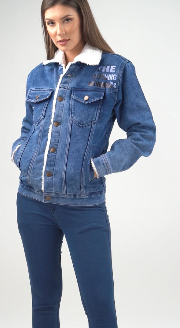 Fur-Denim Jacket (Slim-Fit)