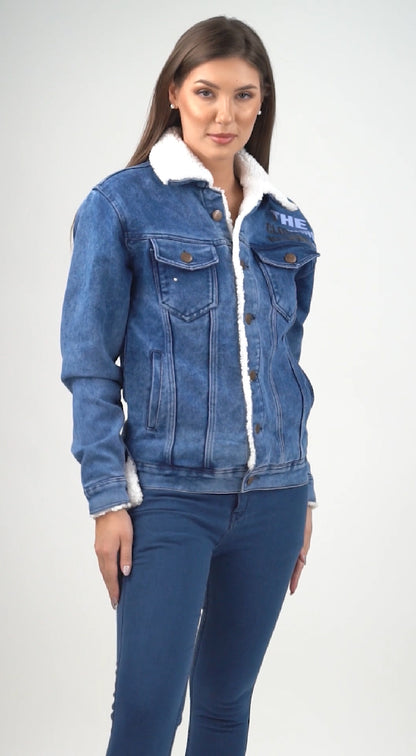 Fur-Denim Jacket (Slim-Fit)