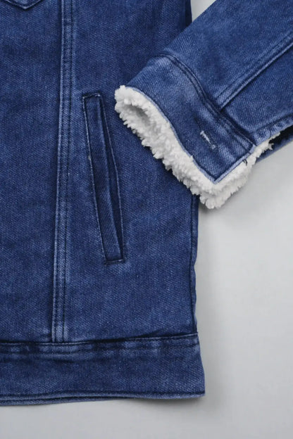 Fur-Denim Jacket (Slim-Fit)