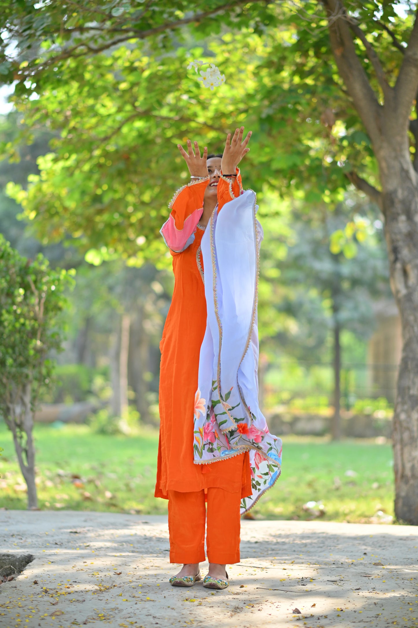 Pant Plazo Suit Orange